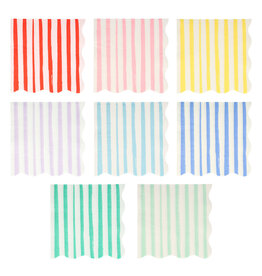 Meri Meri Servetten L - Mixed Stripe - 16,5 x 16,5 cm - 16st in 8 kleuren
