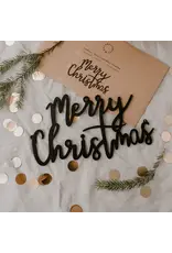 Eulenschnitt Houten letter - Merry Christmas - Zwart - 17 x 30 x 5cm