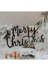 Eulenschnitt Houten letter - Merry Christmas - Zwart - 17 x 30 x 5cm