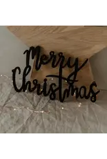Eulenschnitt Houten letter - Merry Christmas - Zwart - 17 x 30 x 5cm