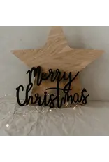 Eulenschnitt Houten letter - Merry Christmas - Zwart - 17 x 30 x 5cm
