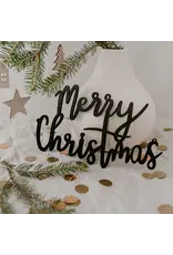 Eulenschnitt Houten letter - Merry Christmas - Zwart - 17 x 30 x 5cm