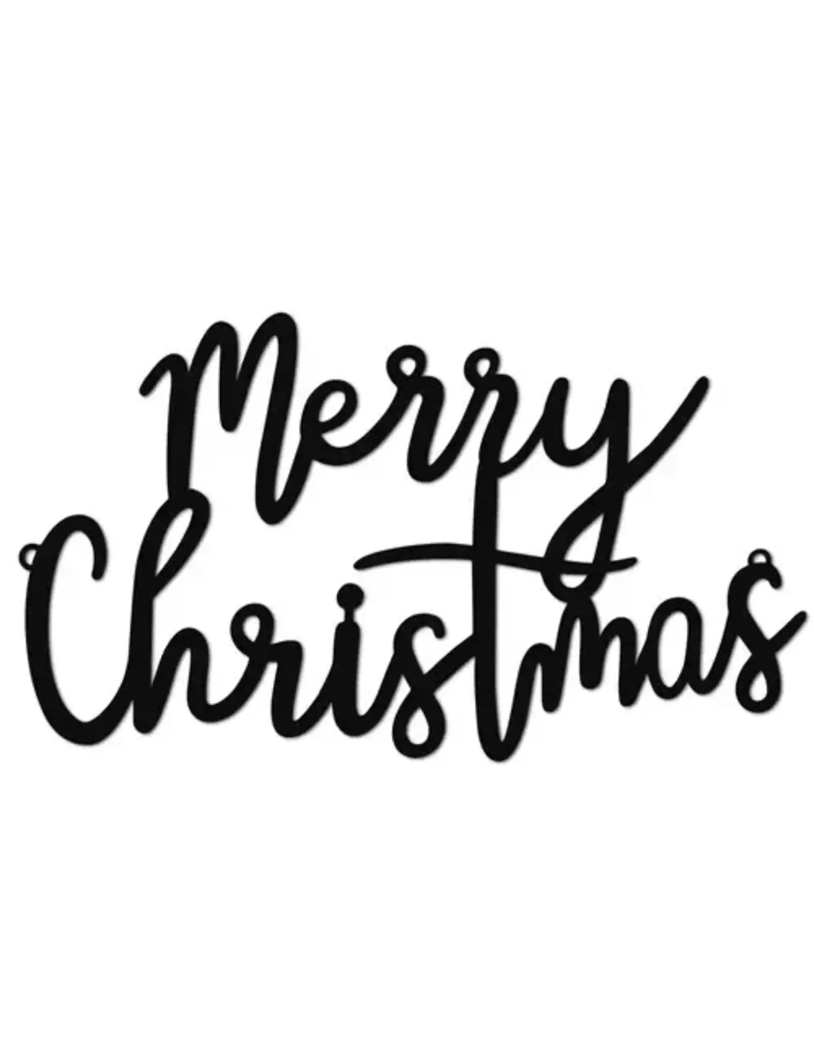 Eulenschnitt Houten letter - Merry Christmas - Zwart - 17 x 30 x 5cm