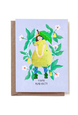 Reddish Design Wenskaart - Pear Perfect - Dubbele kaart + Envelop