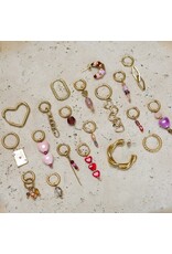Label Kiki Hoop Single - Terra Red - Goud - RSV