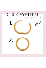 Label Kiki Hoop Single - Terra Red - Goud - RSV