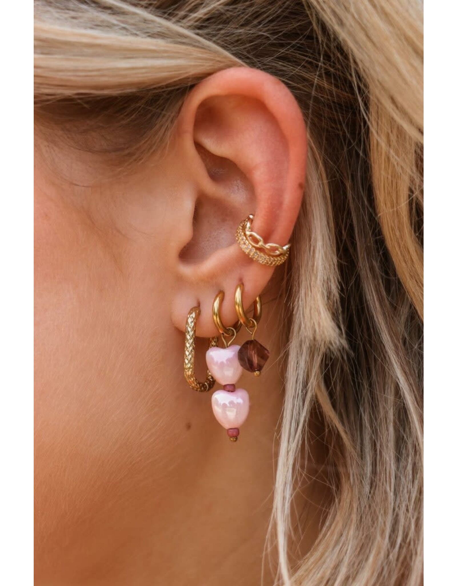 Label Kiki Hoop Single - Sweetheart - Goud - RSV