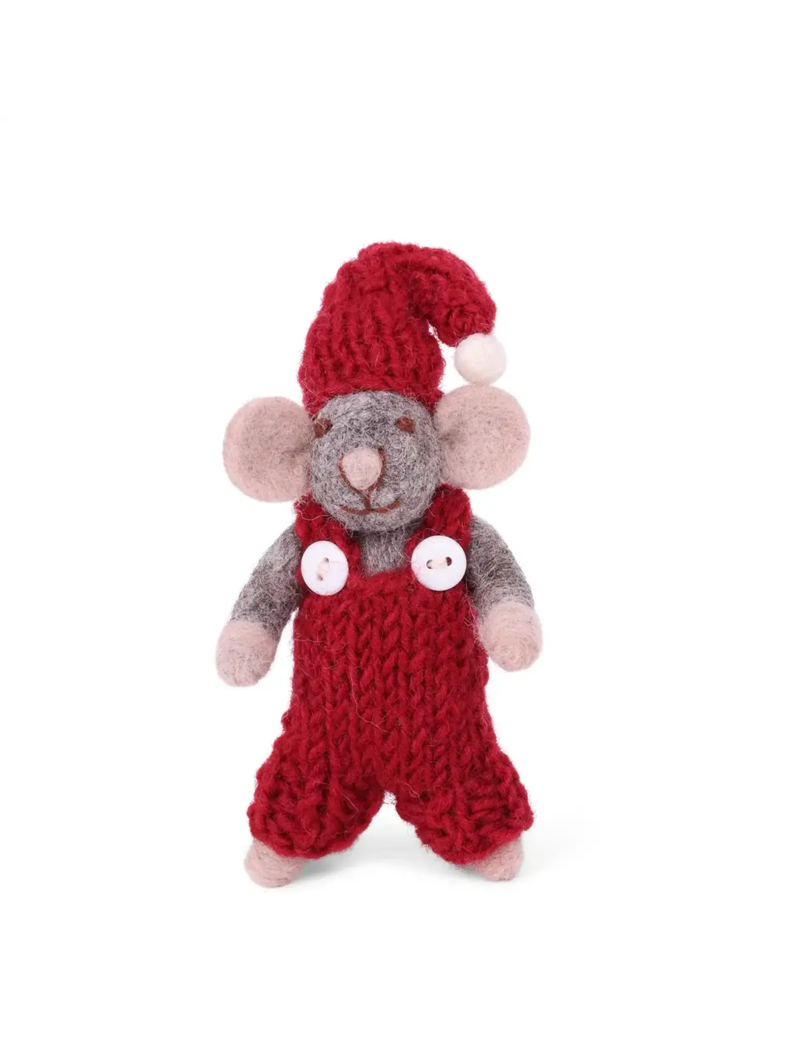 Gry & Sif Grijze Muis - Rode broek