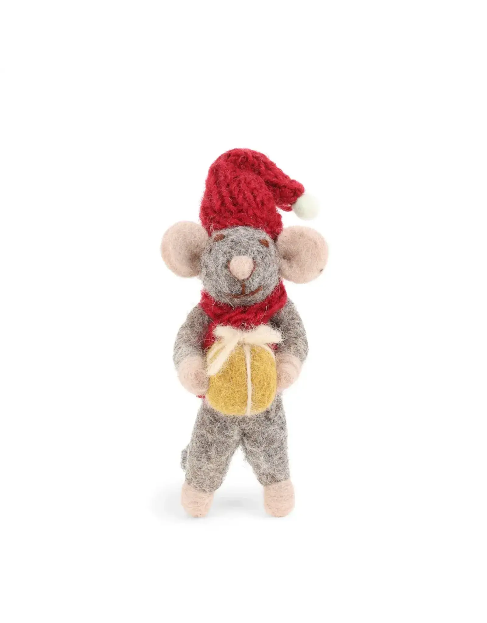 Gry & Sif Grijze Muis - Goud/Bruin Cadeautje