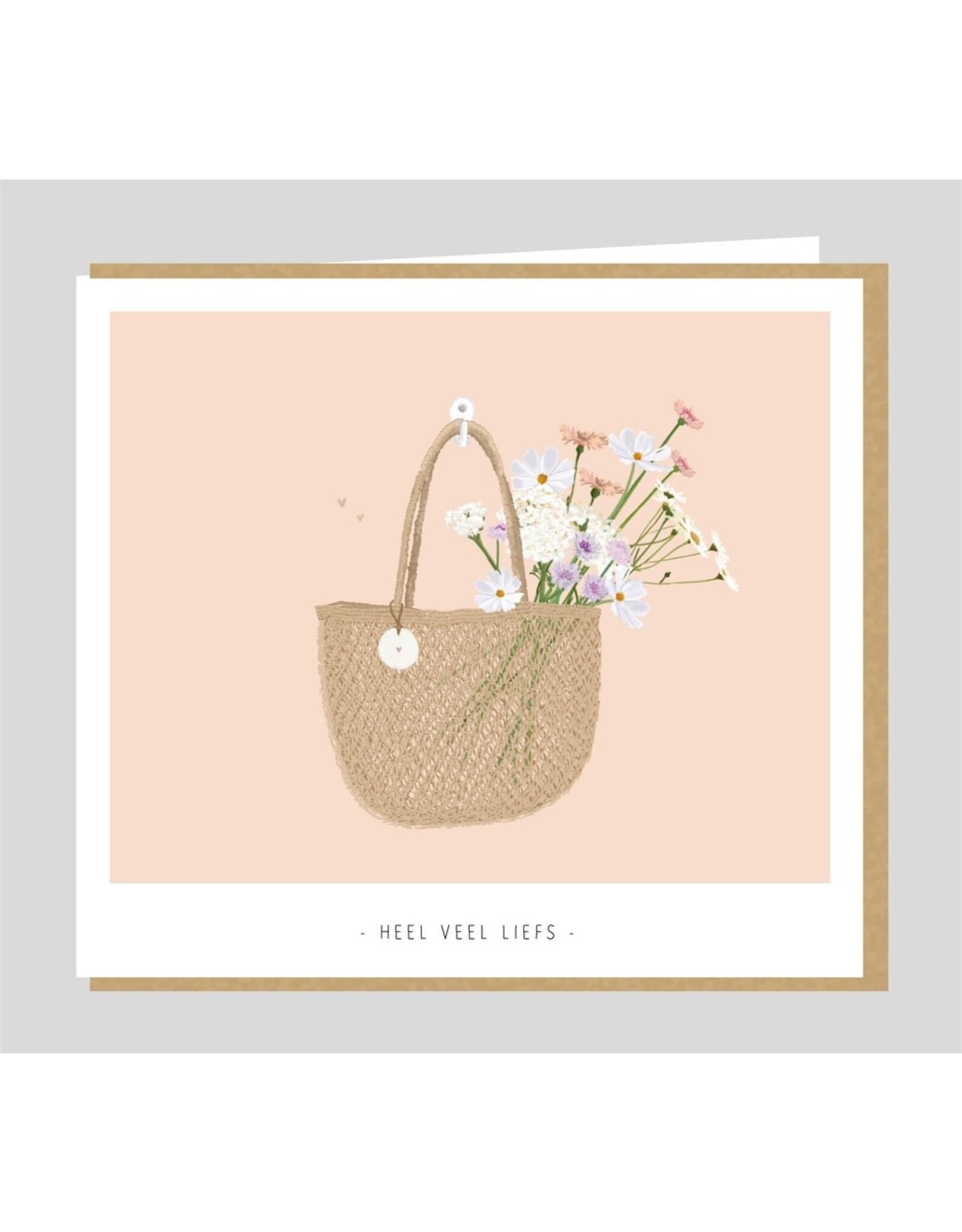 Studio Mie Wenskaart - Heel veel liefs - 12,5 x 14 cm