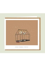 Studio Mie Wenskaart - Huisje, drankje, feestje - Dubbele kaart + Envelop