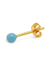 Lulu Copenhagen Oorbel Stud - Color Ball, Light blue - Single - 3mm