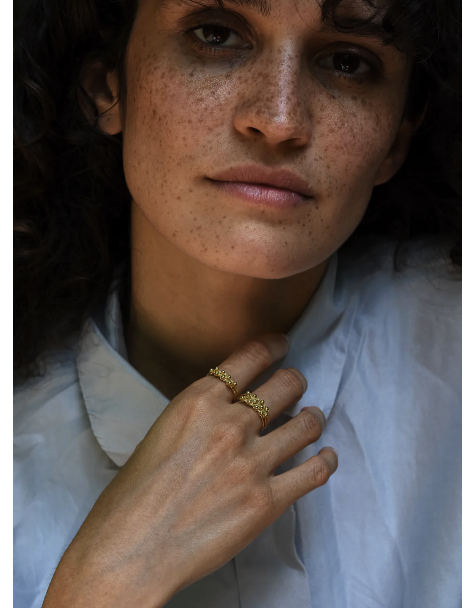 Judith Benita Ring Arabesques Maxi - Messing Verguld 24K