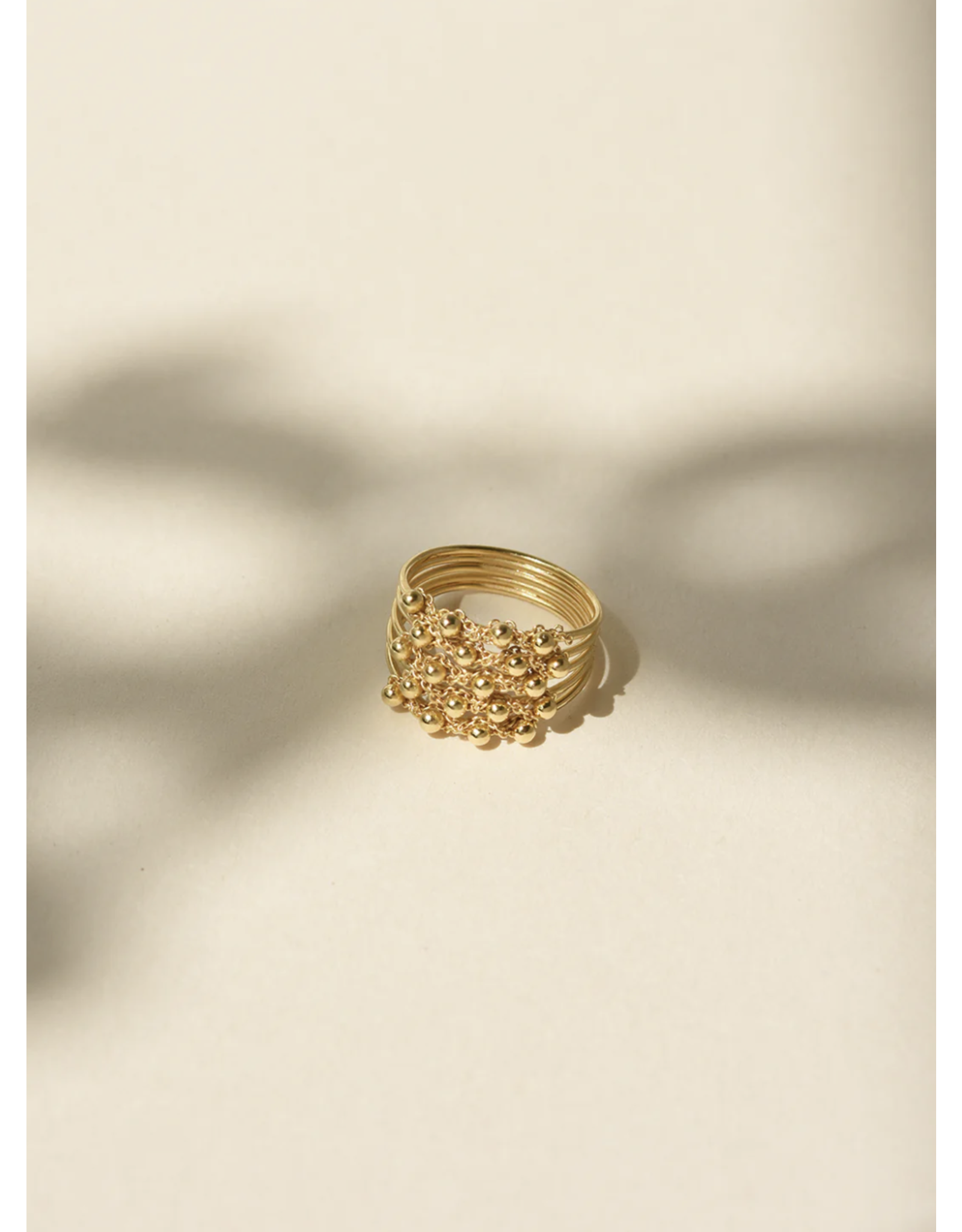 Judith Benita Ring Arabesques Maxi - Messing Verguld 24K