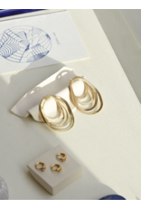Judith Benita Oorbel  Geste maxi - Messing Verguld 24K