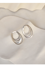 Judith Benita Oorbel  Geste maxi - Zilver - Messing Verguld 24K