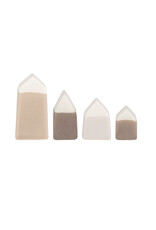 Raeder Mini huisjes - Grijs - 4st - 2x1, 5x2, 2x2, 2x4 cm