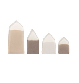 Raeder Mini huisjes - Grijs - 4st - 2x1, 5x2, 2x2, 2x4 cm