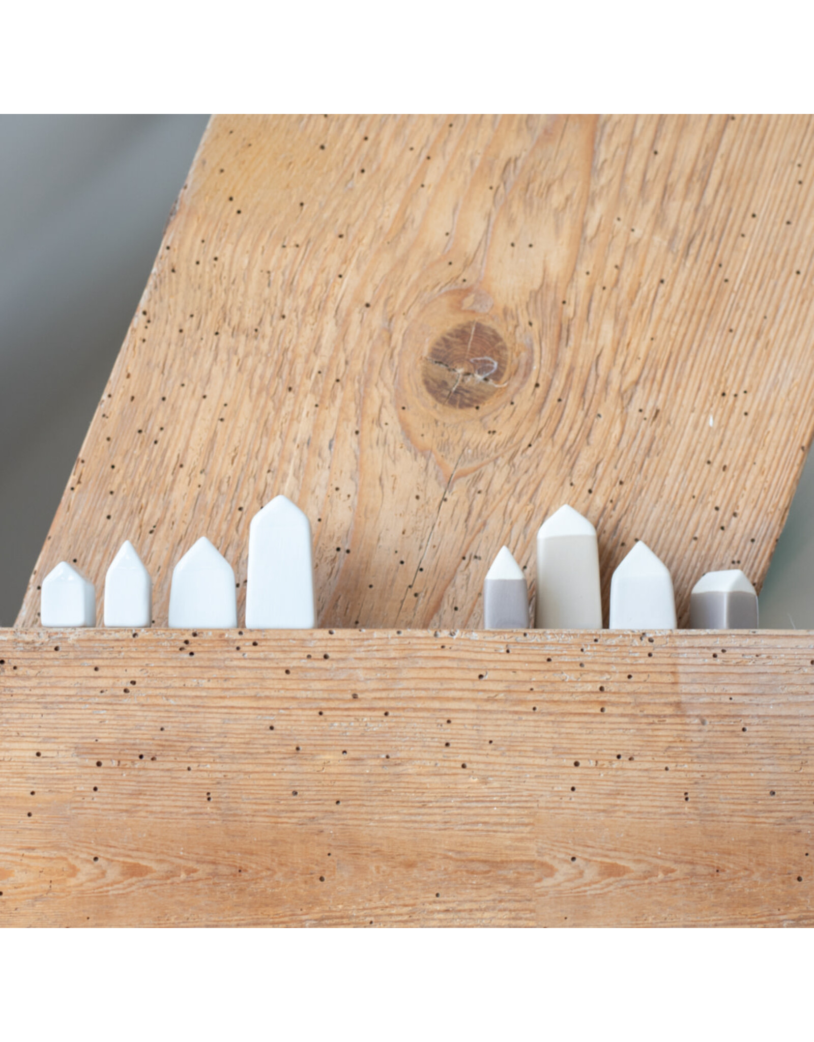 Raeder Mini huisjes - Grijs - 4st - 2x1, 5x2, 2x2, 2x4 cm