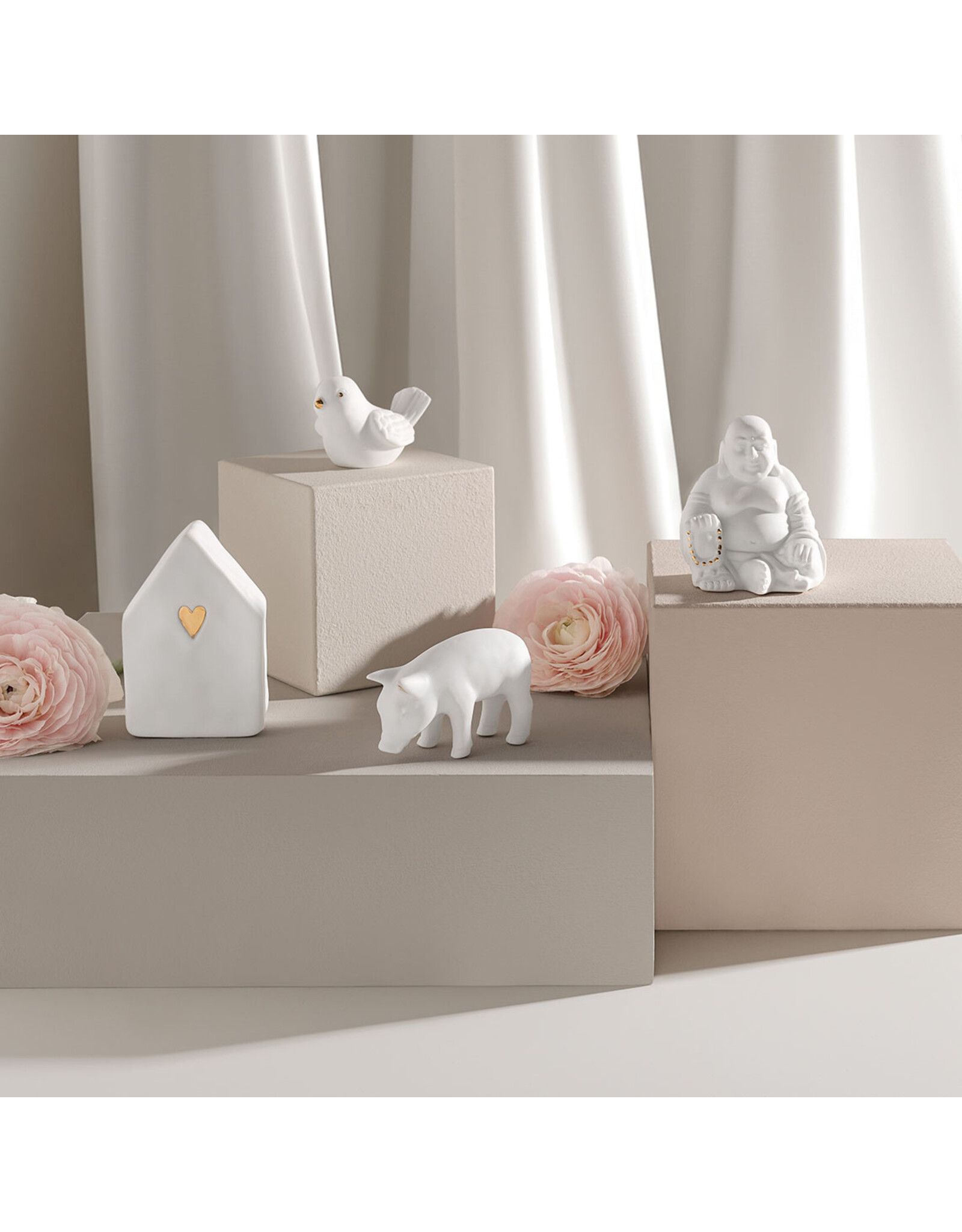 Raeder Buddha Figuur - 6,5x5,5x7,5cm