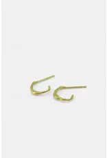 Studio MHL Oorbel MHL - Melted tiny hoops - Goud - Verguld 18K