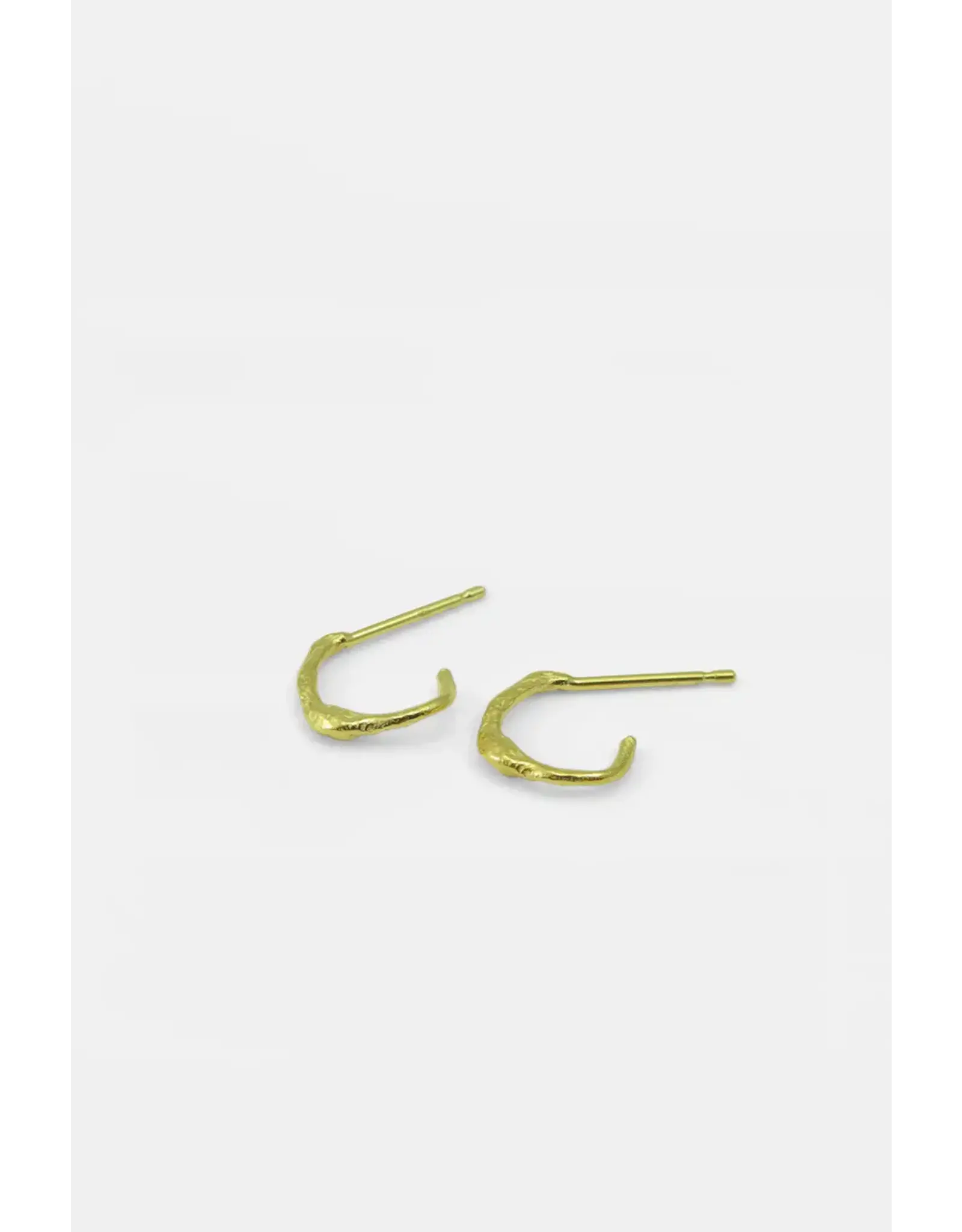 Studio MHL Oorbel MHL - Melted tiny hoops - Goud - Verguld 18K