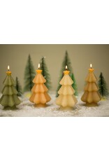 Rustik Lys Kaars - Kerstboom Star - Apricot