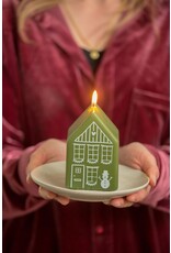 Rustik Lys Kaars - Gingerbread house M - Siena - 5,5 x9cm