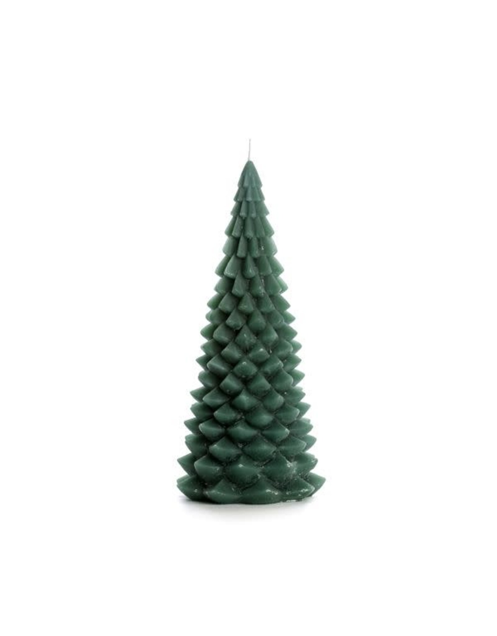 Rustik Lys Kaars - Kerstboom L - Forest Green - 13,5 x 30 cm