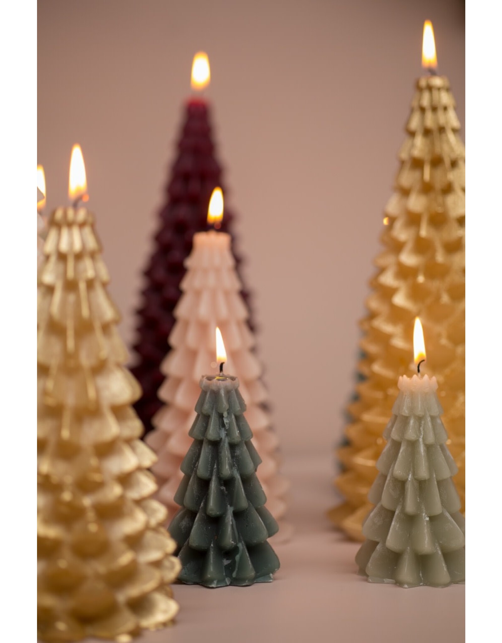 Rustik Lys Kaars - Kerstboom L - Vanilla - 13,5 x 30 cm