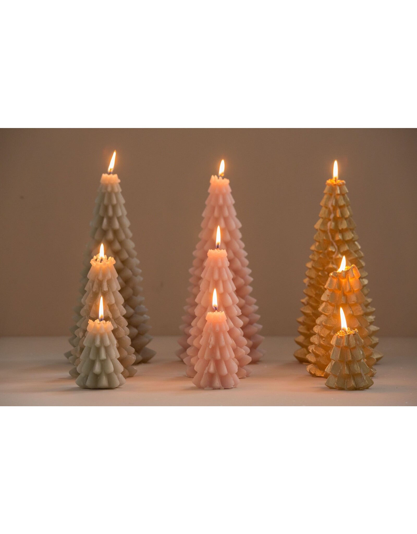 Rustik Lys Kaars - Kerstboom L - Vanilla - 13,5 x 30 cm