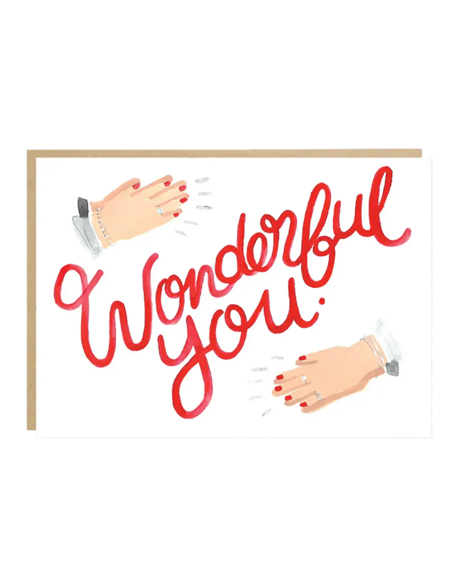 Jade Fisher Wenskaart - Wonderful you - Dubbele kaart + Envelop