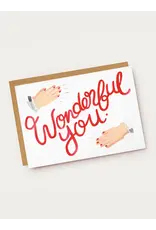 Jade Fisher Wenskaart - Wonderful you - Dubbele kaart + Envelop