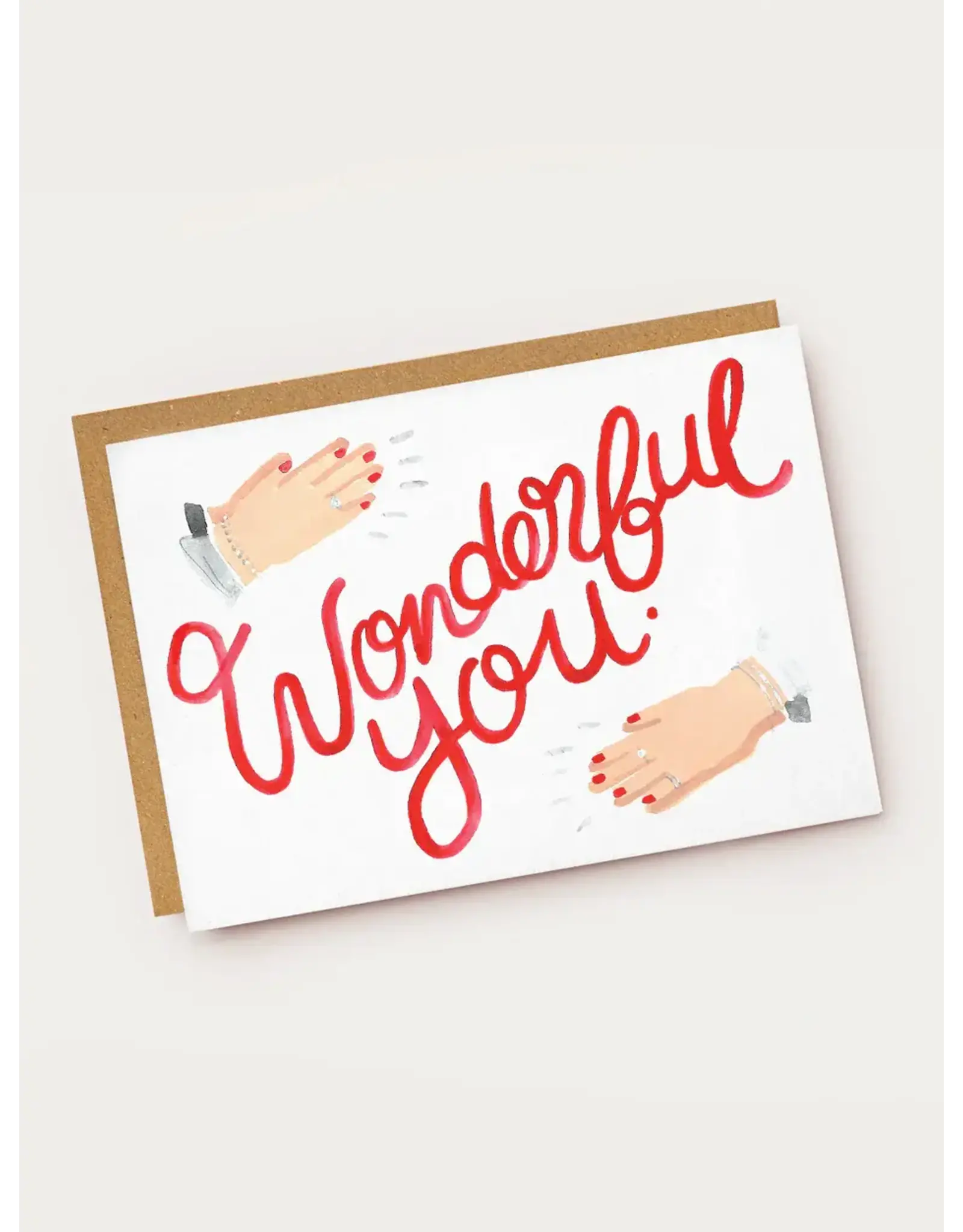 Jade Fisher Wenskaart - Wonderful you - Dubbele kaart + Envelop