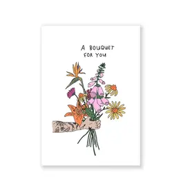 Eat Mielies Wenskaart - Dick Bouquet - Dubbele kaart + Envelop
