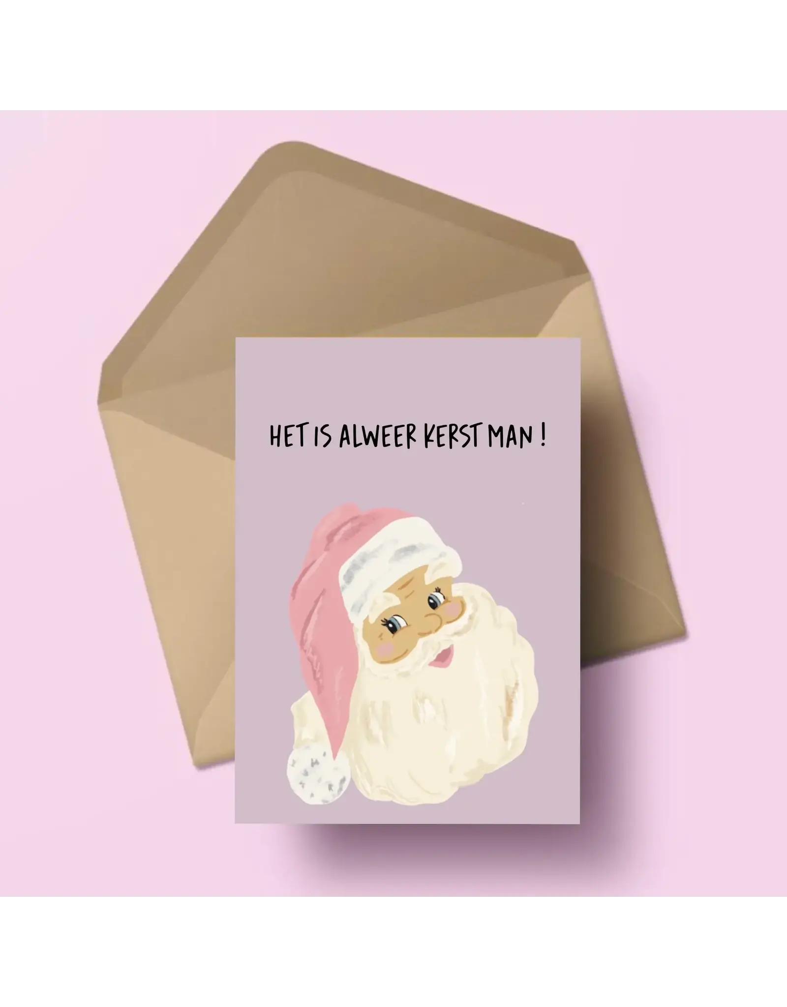 Atelier Moomade Wenskaart - Kerst- Het is alweer kerst man - Postkaart + Envelop