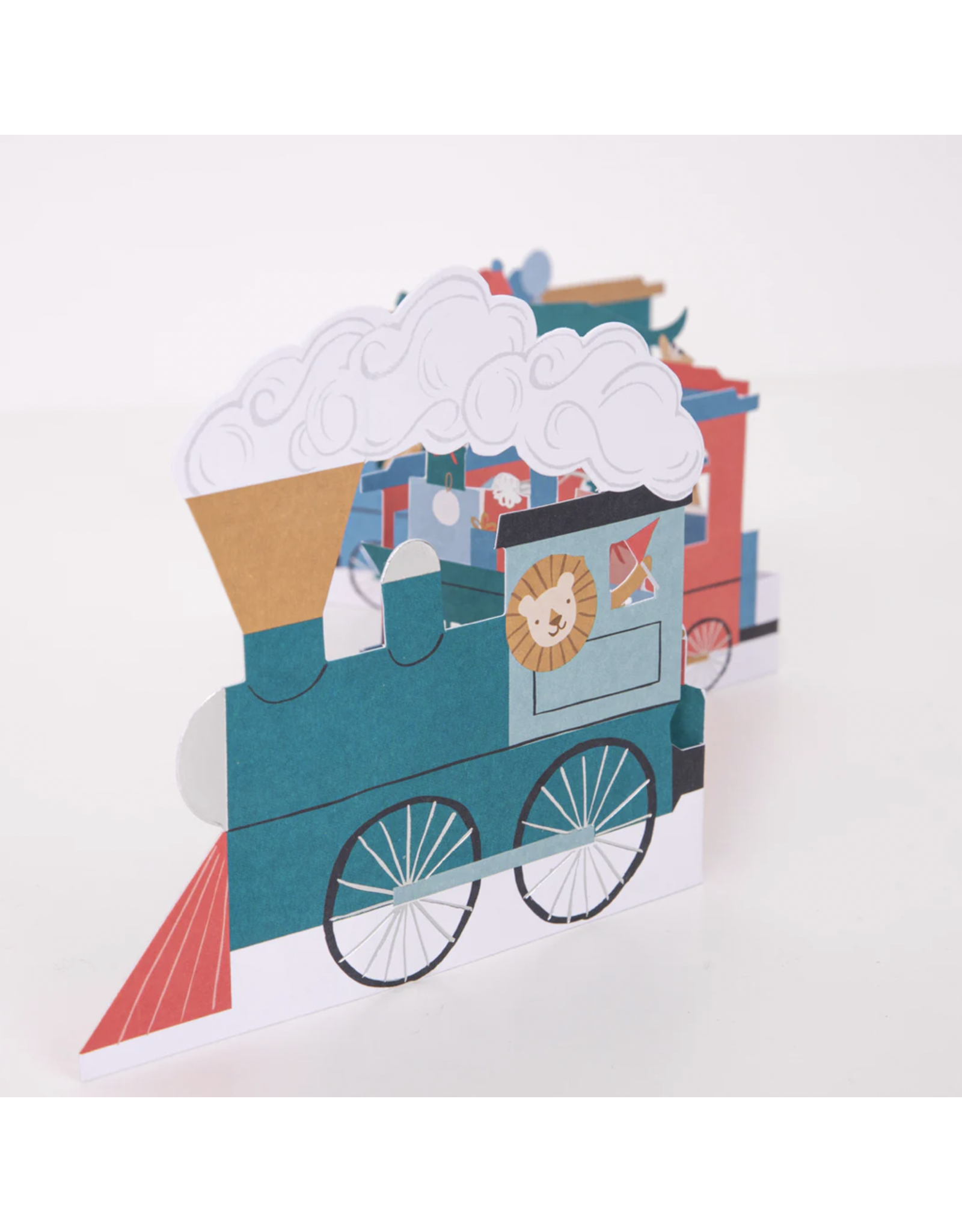 Meri Meri Wenskaart - Birthday train Concertina + Envelop