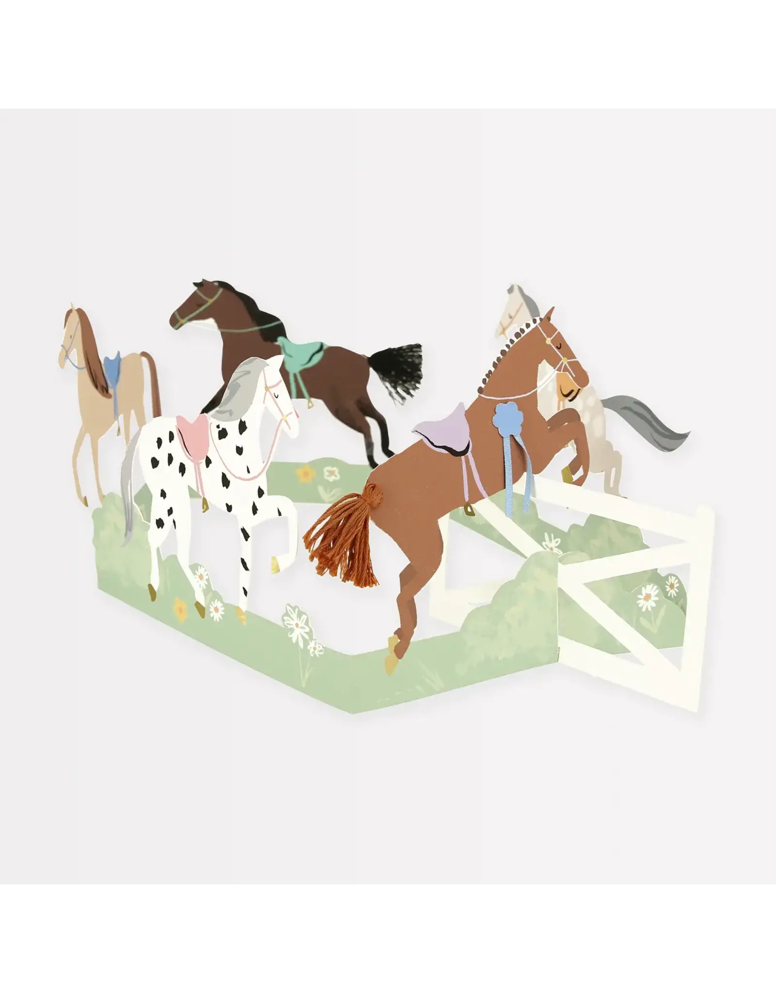 Meri Meri Wenskaart - Horse Concertina + Envelop  - Happy Birthday