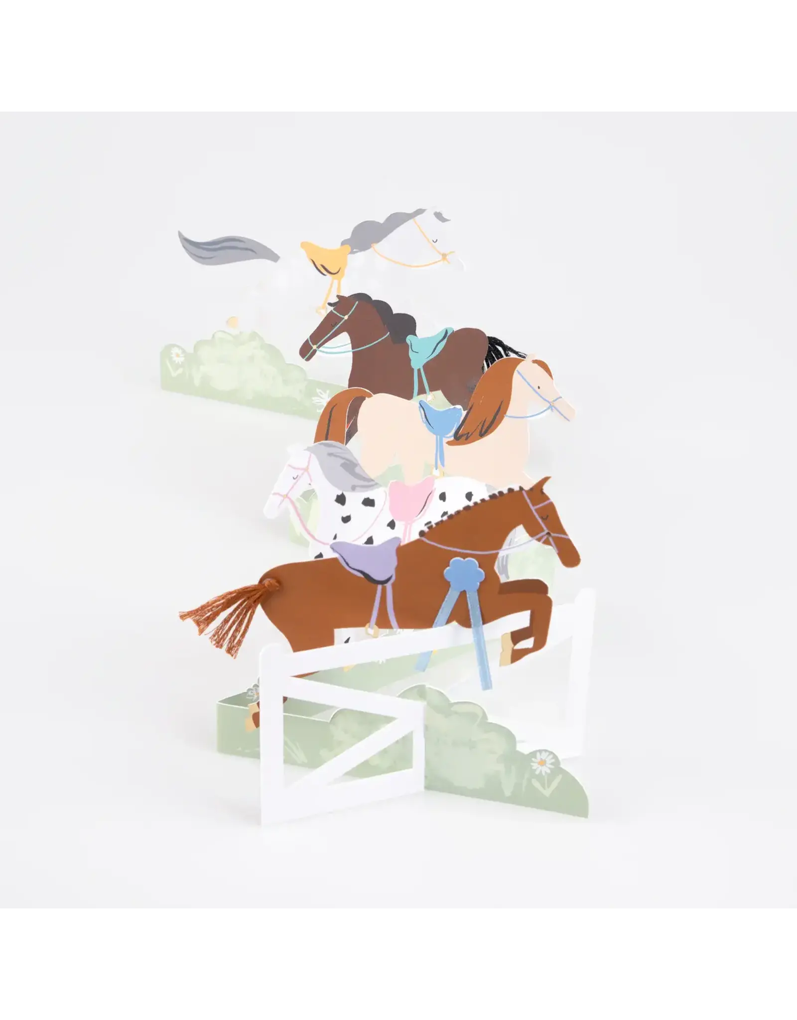 Meri Meri Wenskaart - Horse Concertina + Envelop  - Happy Birthday