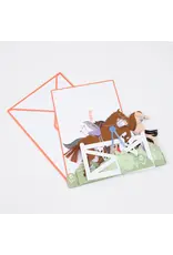 Meri Meri Wenskaart - Horse Concertina + Envelop  - Happy Birthday