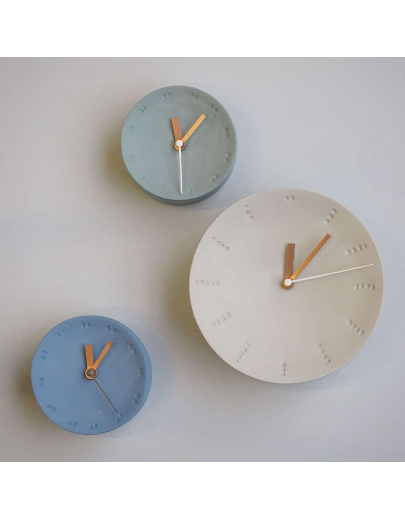 Studio Harm & Elke Klok S - Cobalt, Secondewijzer Fluo Roos - Ø 10