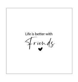 Mail-Box Servetten - Life is better with friends - 12,5 x 12,5 cm - 15st