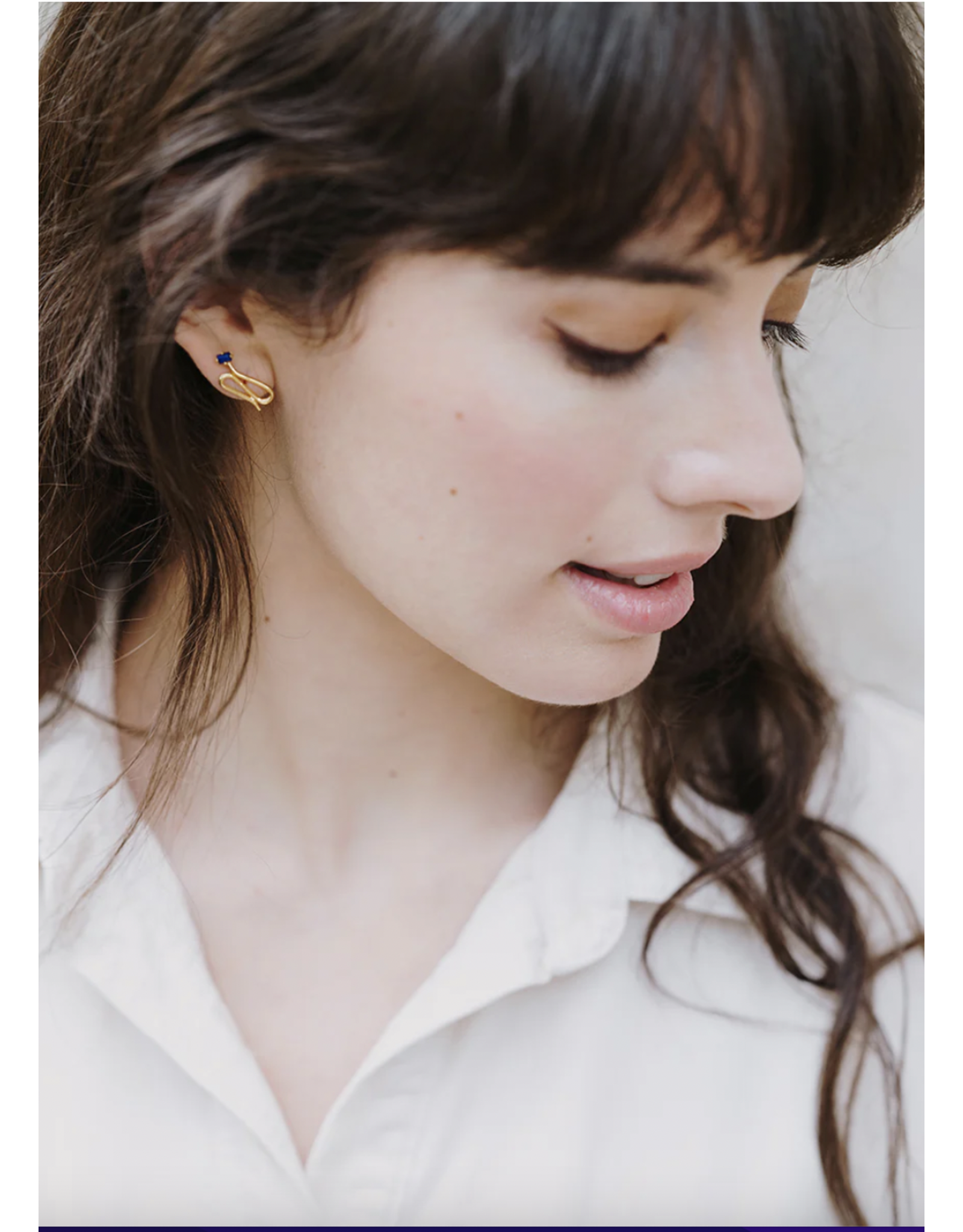 Judith Benita Oorbel Oorstud Arcanes Strass grijs
