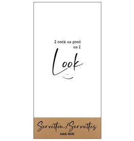 Mail-Box Servetten - I cook as good as I look - 20 x 10 cm - 15st
