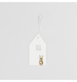 Raeder Hanger - Huisje met Konijntje - 8 x 4,3cm