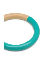 Lulu Copenhagen Double Color Ring - Petrol/ Buttercream