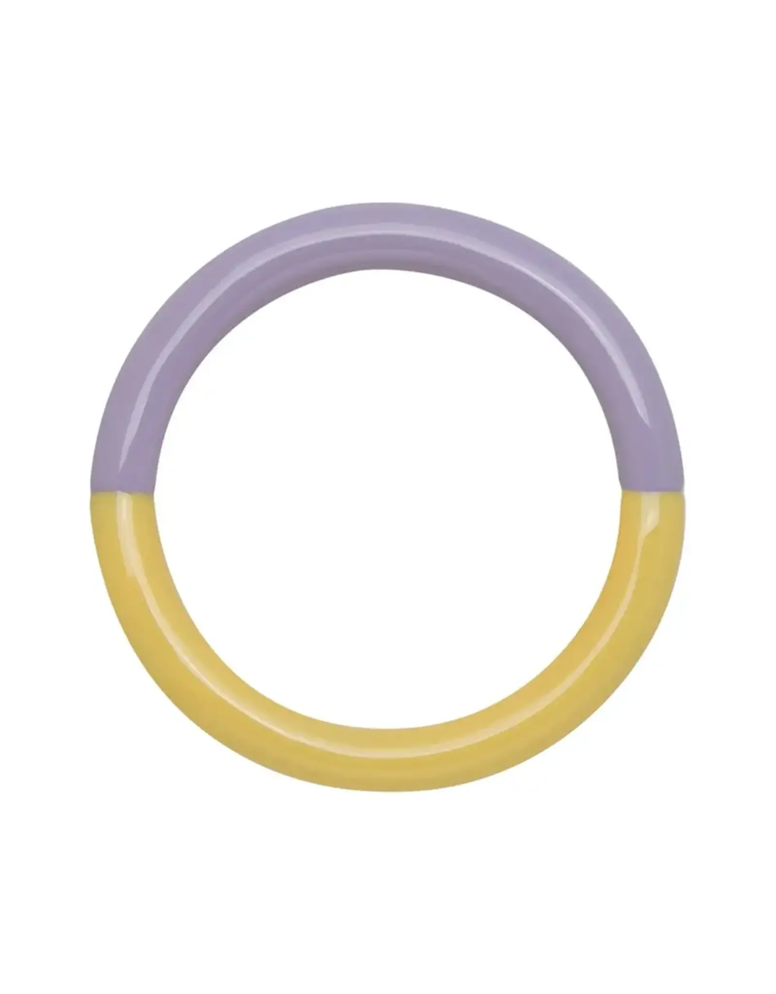 Lulu Copenhagen Double Color Ring - Bright Yellow/ Lavender