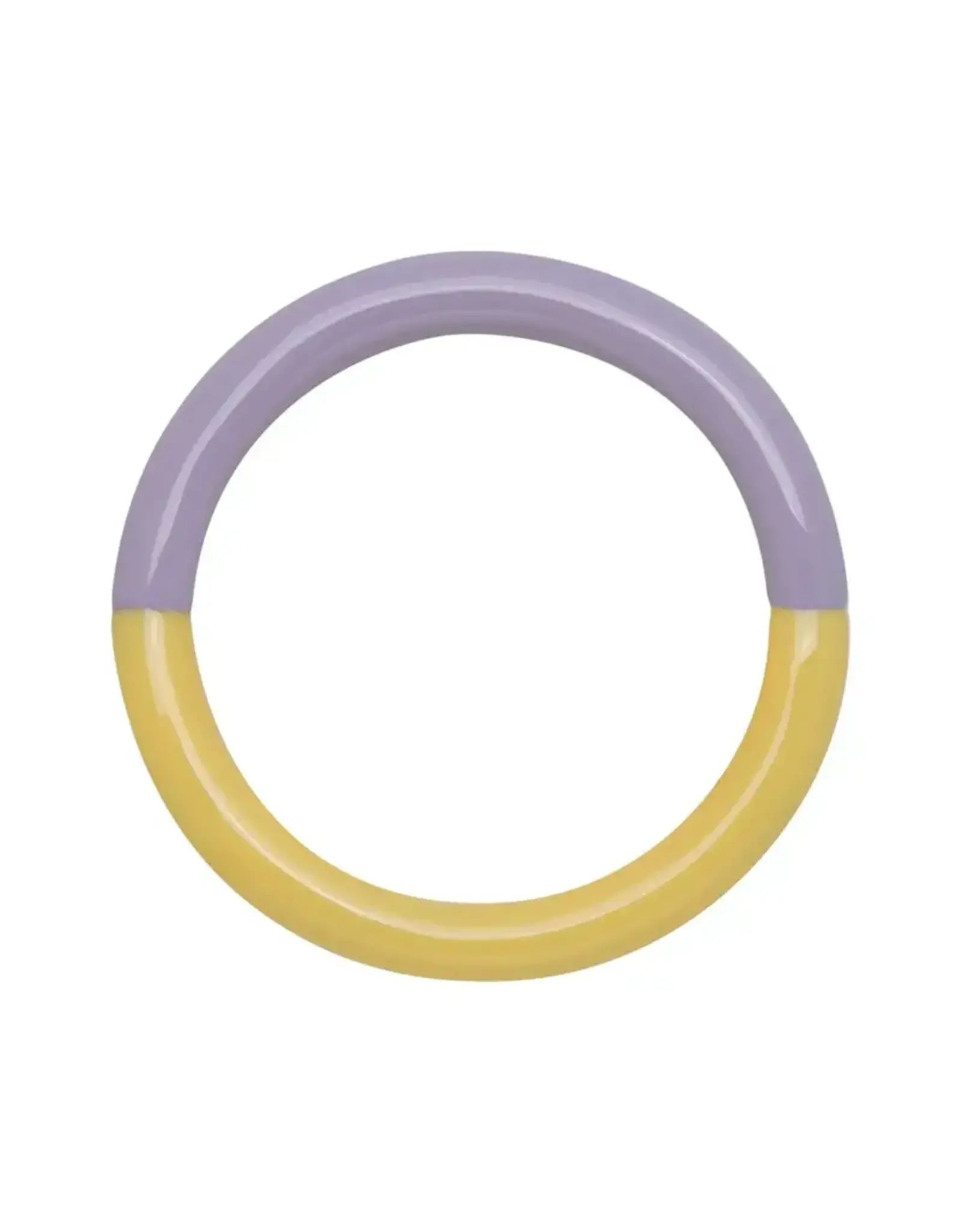Lulu Copenhagen Double Color Ring - Bright Yellow/ Lavender