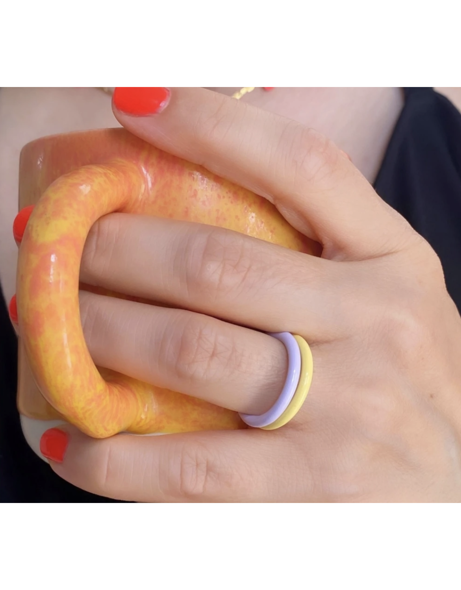 Lulu Copenhagen Color Ring - Enamel - Purple