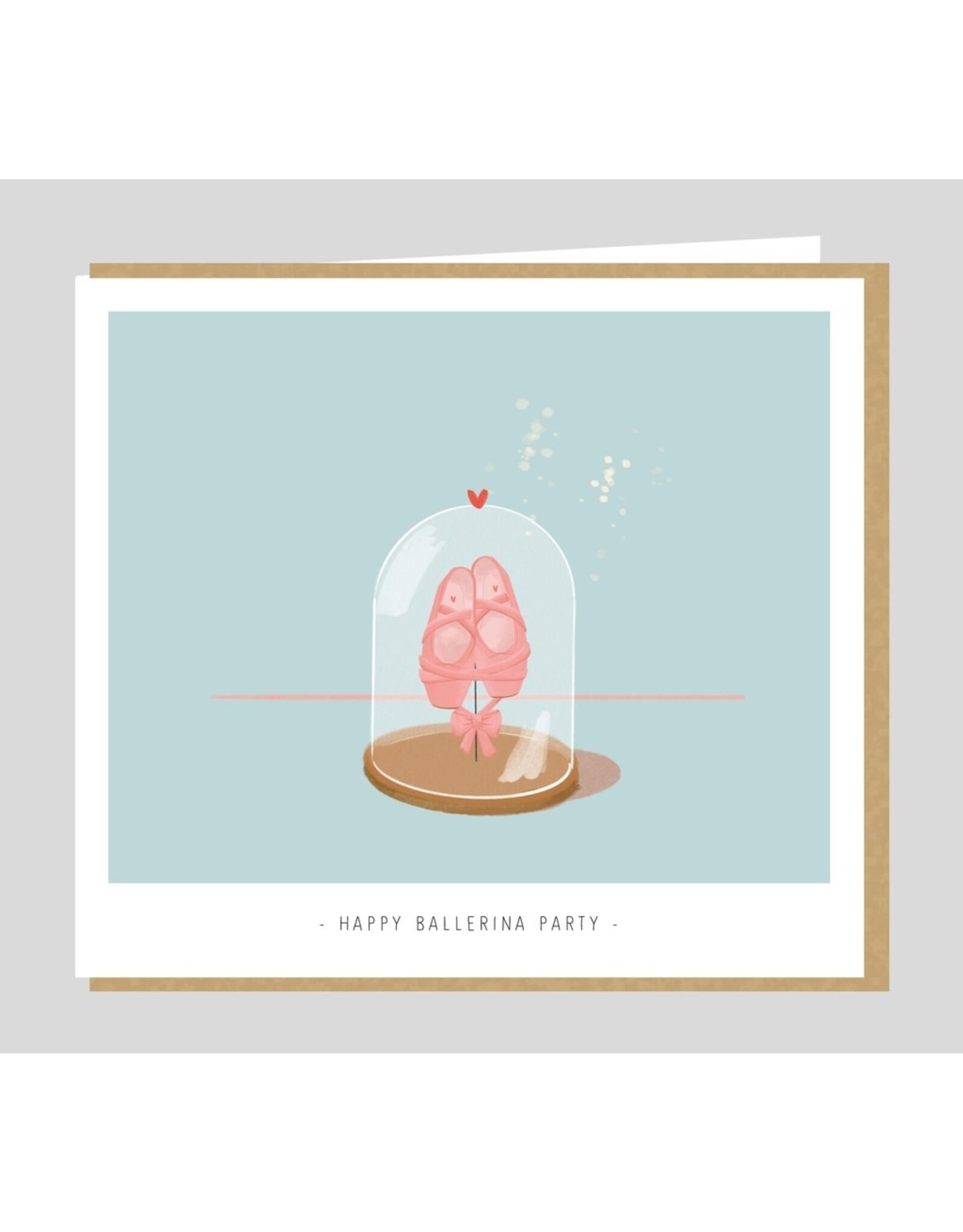Studio Mie Wenskaart - Happy Ballerina Party - Dubbele kaart + Envelop